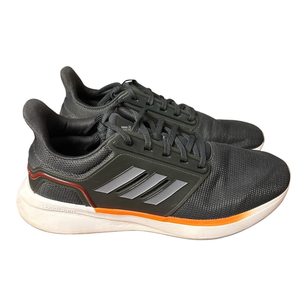 Adidas Galaxy 5 Cloudfoam Men's Size 11 Black Grey Orange Running Shoes H02037